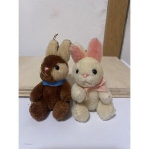 2 Easter Bunny Plush Mini
